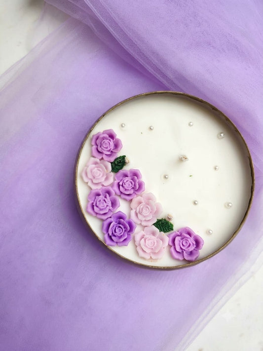 Luxury Hand-Poured Floral Candle